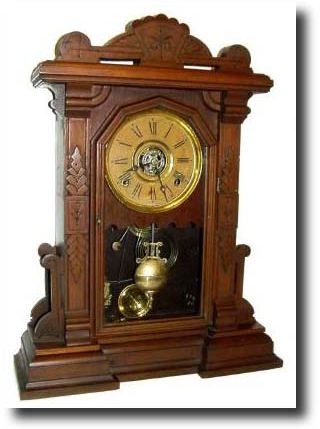 C.1885, E. Ingraham and Co. walnut mantel clock, — Antique Clocks Price Guide