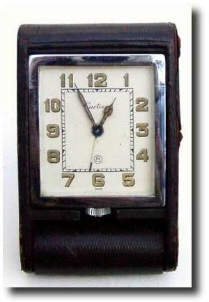 C.1935, Swiss, Cartier (Dial signed), 8-Day Travel clock, — Antique Clocks Price Guide