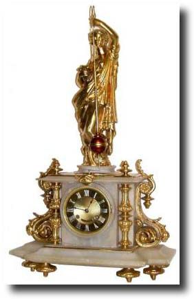 C.1885, French, Figural Clock . — Antique Clocks Price Guide