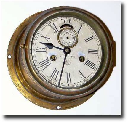 C.1900, Ansonia 8-Day Ship's Timepiece. — Antique Clocks Price Guide