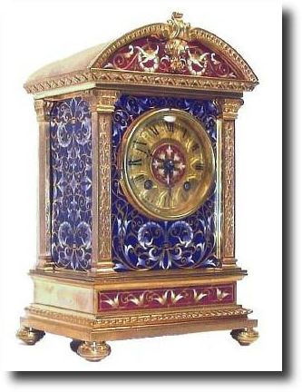 C.1900, French, Enamel Over Ormolu mantel clock — Antique Clocks Price Guide