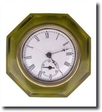 C.1885, E.N. Welch Mfg, Bristol, Jewel paperweight clock, in generally good condition. — Antique Clocks Price Guide