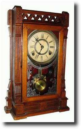 C.1885, Wm.L. Gilbert, "DACCA" Walnut Parlor Clock — Antique Clocks Price Guide