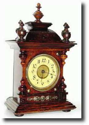 C.1895, German, Junghans, Mini Walnut Alarm Clock — Antique Clocks Price Guide