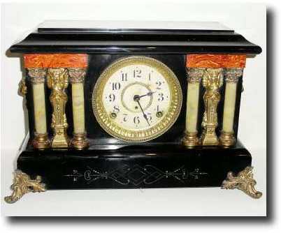 C.1895, Seth Thomas Adamantine Mantel Clock — Antique Clocks Price Guide