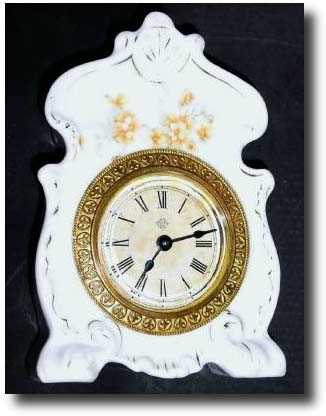 C.1910, Ansonia "Euclid" Porcelain Mantel Clock — Antique Clocks Price Guide
