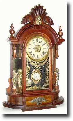 C.1885, Ansonia TRIUMPH Walnut parlor clock — Antique Clocks Price Guide