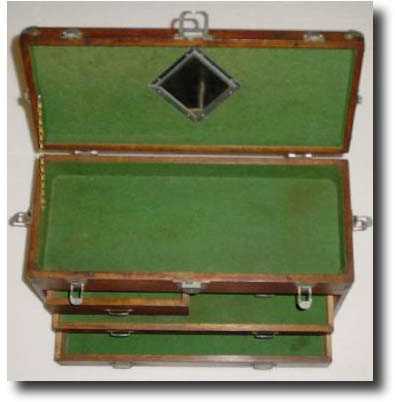 C.1930, American oak cased tool box, — Antique Clocks Price Guide