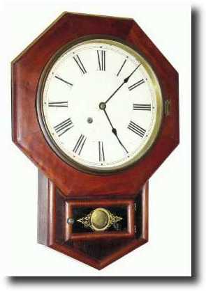 C.1880, New Haven, Octagon Drop Wall Clock — Antique Clocks Price Guide
