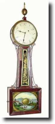 C.1825, a Mass area Banjo Clock — Antique Clocks Price Guide