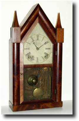 C.1848, J.C. Brown, Bristol, Conn, 8-Day Steeple Clock — Antique Clocks Price Guide