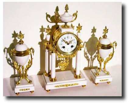 C.1880, French Portico Set, in the style of Louis XV — Antique Clocks Price Guide