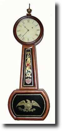 C.1840, Mass.Banjo clock. — Antique Clocks Price Guide