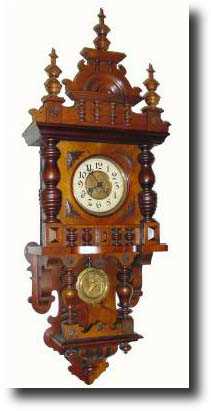 C.1895, German, "F.M.S." Berlin style free swinger — Antique Clocks Price Guide