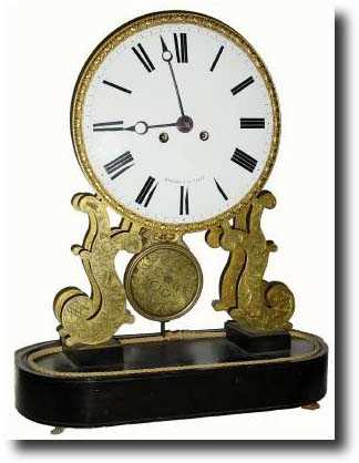 C.1865, French, Berrolla, Paris, unusual open frame clock, — Antique Clocks Price Guide