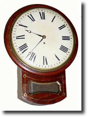 C.1840, English, Fusee Drop Dial Wall Clock — Antique Clocks Price Guide