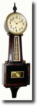 C.1915, E. Ingraham and Co., "NYANZA" time-piece banjo clock — Antique Clocks Price Guide