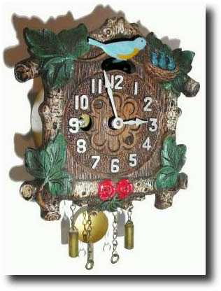 C.1933 (dated), August C. Keebler, Chicago, Blue Bird with maple Leaves, Cuckoo Clock — Antique Clocks Price Guide
