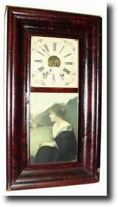 C.1850, Elisha Manross Forestville, Conn. 8-day weight OG clock. — Antique Clocks Price Guide