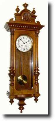 C.1905, Swiss, Japy Freres, Walnut Wall regulator in the Alt Deutsch style. — Antique Clocks Price Guide