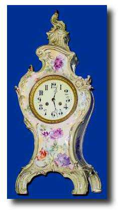 C.1905, Royal Bonn "La Grande" Porcelain china mantel clock — Antique Clocks Price Guide