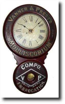 C.1892, Baird Clock Co., Plattsburgh, NY advertising wall clock — Antique Clocks Price Guide
