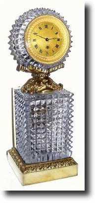 C.1830, French, Cut Glass Crystal Clock — Antique Clocks Price Guide