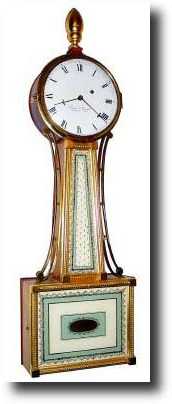 C.1966, Elmer O. Stennes, Weymouth, Mass., banjo clock — Antique Clocks Price Guide