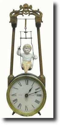 C.1894, Ansonia Clock Co., "Swing No. 1" Mantel Clock — Antique Clocks Price Guide