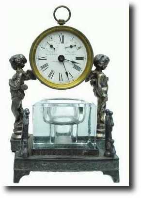 C.1885, Ansonia Clock Co., Gem Ink Clock — Antique Clocks Price Guide