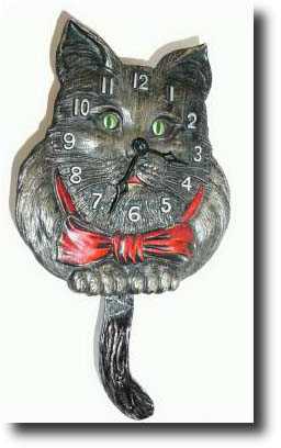 C.1935, Lux Clock Mfg Co., Waterbury, Conn., CAT novelty clock (black), — Antique Clocks Price Guide