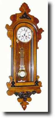 C.1880, French, Japy Freres, Walnut Wall regulator — Antique Clocks Price Guide