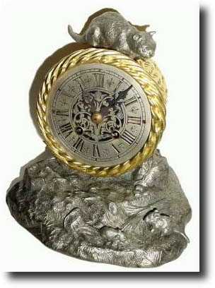 C.1875, German, Gustav Becker, CAT and MICE clock — Antique Clocks Price Guide