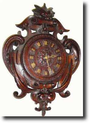 C.1890, French, Carved Oak cartel Clock — Antique Clocks Price Guide