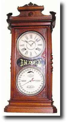 C.1885, Ithaca "INDEX" double dial perpetual calendar — Antique Clocks Price Guide