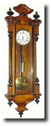 C.1870, Austrian, Gebr. Resch "Remember" rare 1-weight miniature with 4.5" dial. — Antique Clocks Price Guide