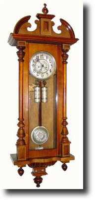 C.1900, German, 2-weight wall regulator, — Antique Clocks Price Guide