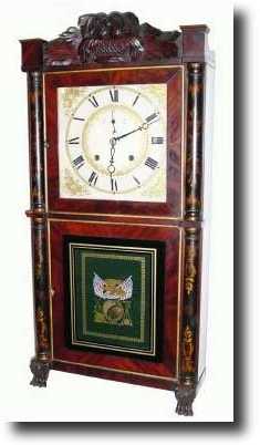 C.1830, Eli Terry and Sons, Plymouth, Conn, Column and Splat Mantel clock — Antique Clocks Price Guide