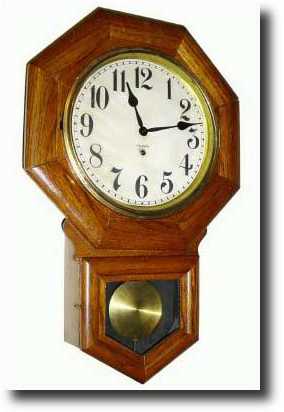 C.1915, Wm L Gilbert, "Admiral, Improved"schoolhouse clock — Antique Clocks Price Guide