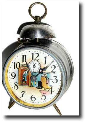 C.1925, German, Animated Alarm Clock. — Antique Clocks Price Guide