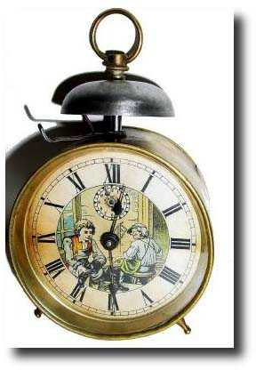 C.1910, German, Animated Alarm Clock, — Antique Clocks Price Guide