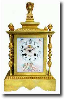 C.1890, French, Gilded Bronze Mantel Clock — Antique Clocks Price Guide