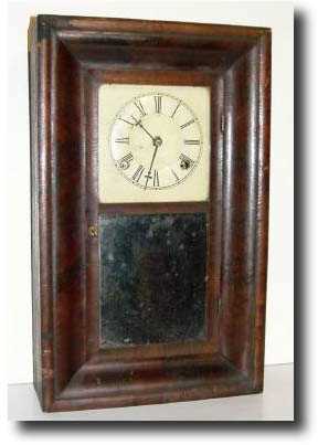 C.1845, Wm.S. Johnson , New York label on mini Fusee "OG" shelf clock — Antique Clocks Price Guide