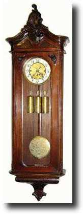 C.1890, German, Gustav Becker 3-Weight wall clock — Antique Clocks Price Guide