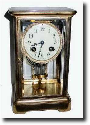 C.1900, Crystal Regulator, size, 8-day clock. — Antique Clocks Price Guide