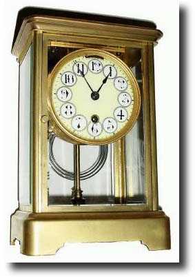 C.1890, Boston Clock Co., 8-day Crystal Regulator. — Antique Clocks Price Guide