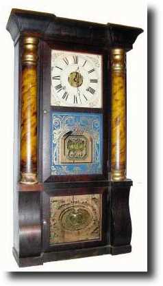 C.1860, Seth Thomas, Plymouth Hollow, Empire Column and Cornice mantel clock — Antique Clocks Price Guide
