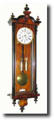 C.1890, German, a decent 2-weight "Vienna" style wall clock — Antique Clocks Price Guide