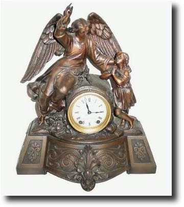 C.1876, Seth Thomas Sons and Co., No. 8011, Angel and Child figural clock — Antique Clocks Price Guide