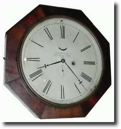C.1845, Forestville Hardware, J.C. Brown, wall clock — Antique Clocks Price Guide